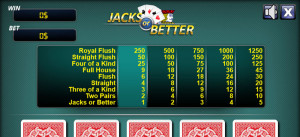 JacksorBetter.Screenshot